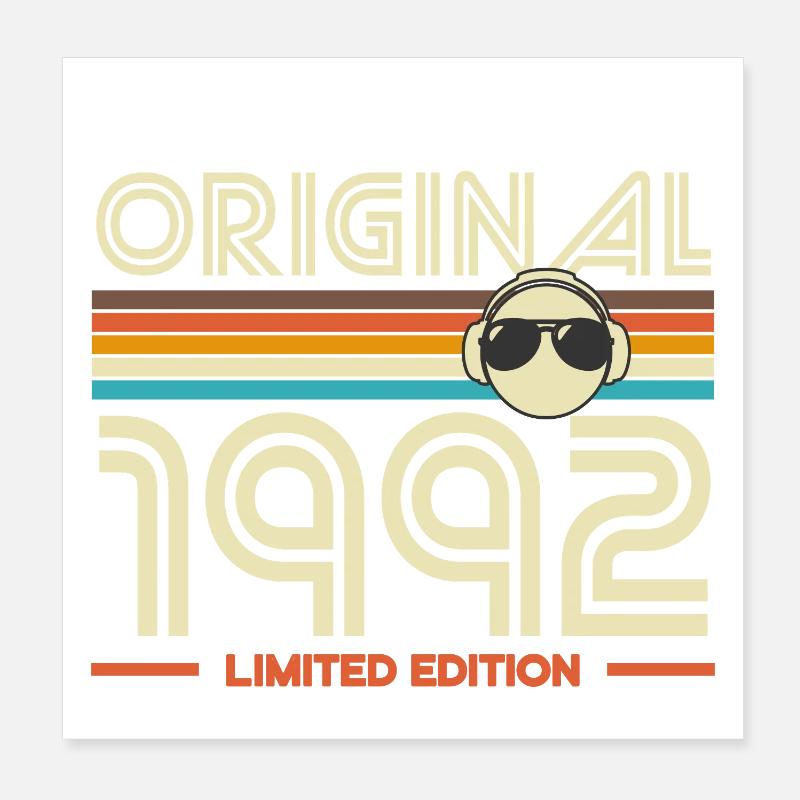 Originales Retro von 1992 Poster 20x20 cm