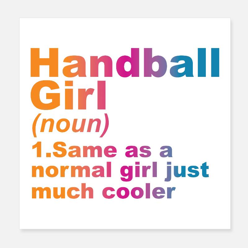 Handball player Poster 8" x 8" (20x20 cm)