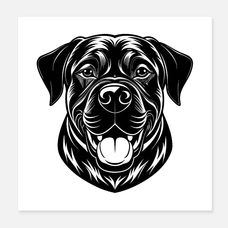 Mastiff dog Poster 8" x 8" (20x20 cm)