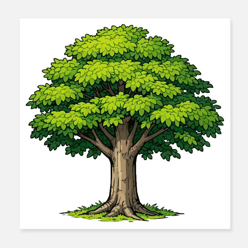 Tree with lush foliage Poster 8" x 8" (20x20 cm)