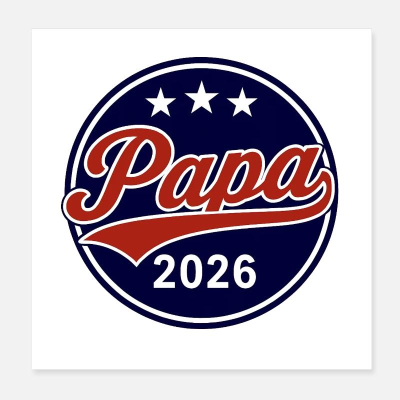 Dad 2026 Poster 8" x 8" (20x20 cm)