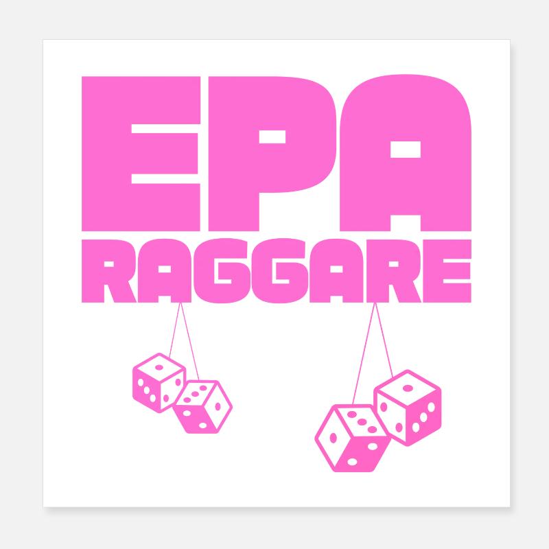 EPA Ragger – Dés Suspendus Roses Poster 20 x 20 cm
