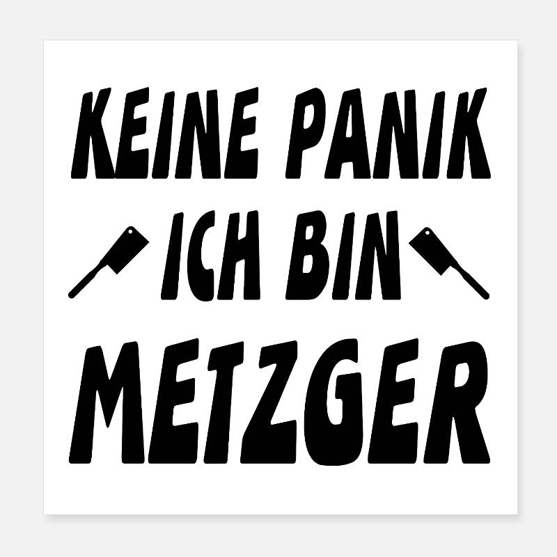 Butcher Poster 8" x 8" (20x20 cm)