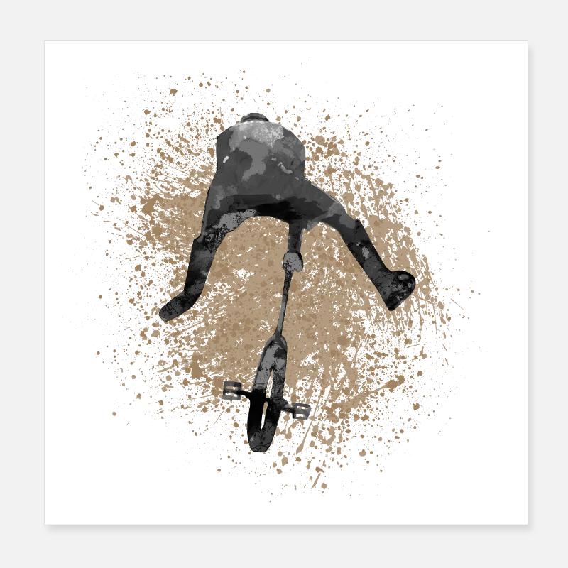 Unicycle | Style libre monocycle Poster 20 x 20 cm