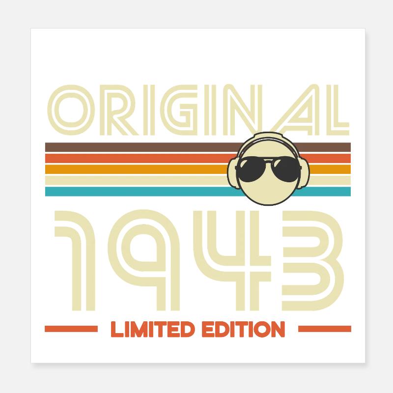 Original 1943 Edition Limitée Retro Poster 20 x 20 cm