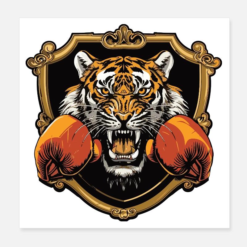 Tiger Boxer MMA Poster 20 x 20 cm