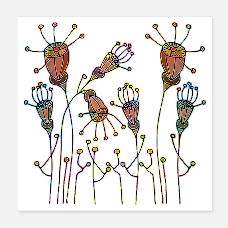 Fleur Poster 20 x 20 cm