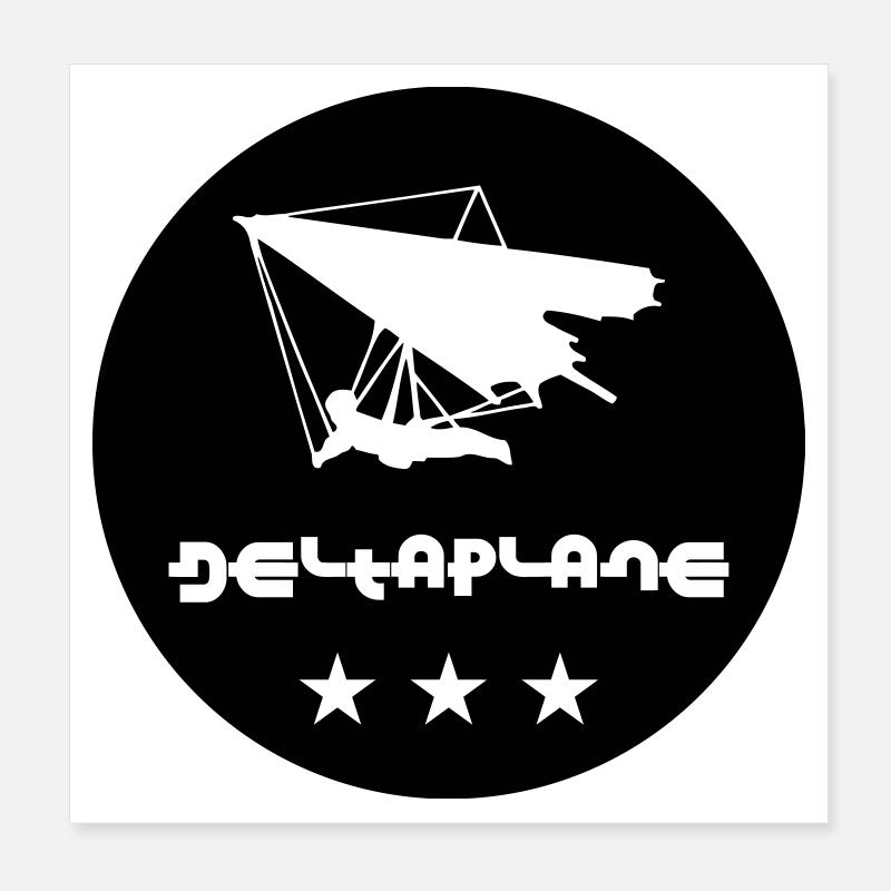 Badge Deltaplane Aventure Vol Libre Poster 20 x 20 cm