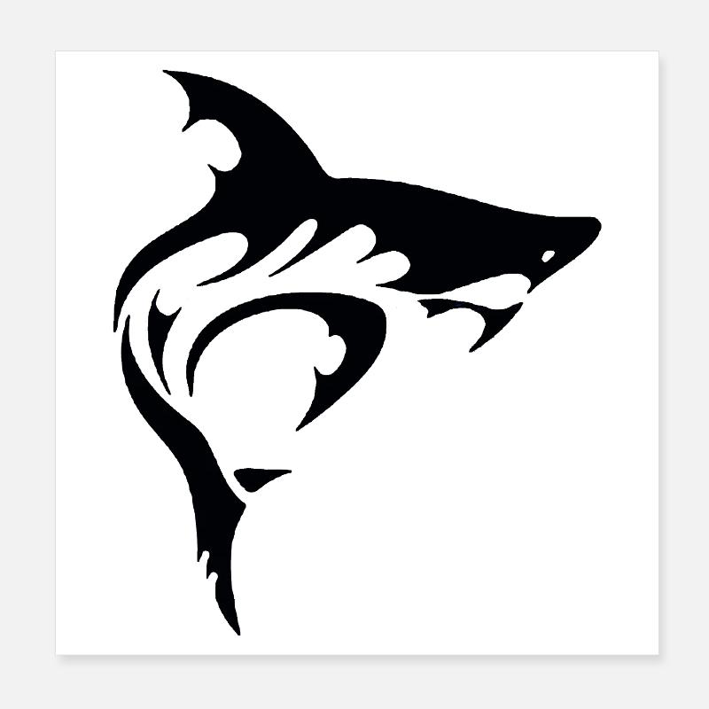 Requin Poster 20 x 20 cm