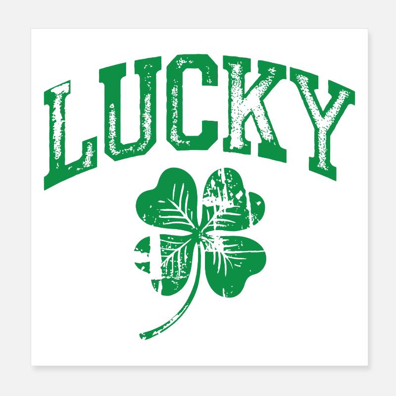 Lucky Clover Arch Tee Art Poster 8" x 8" (20x20 cm)
