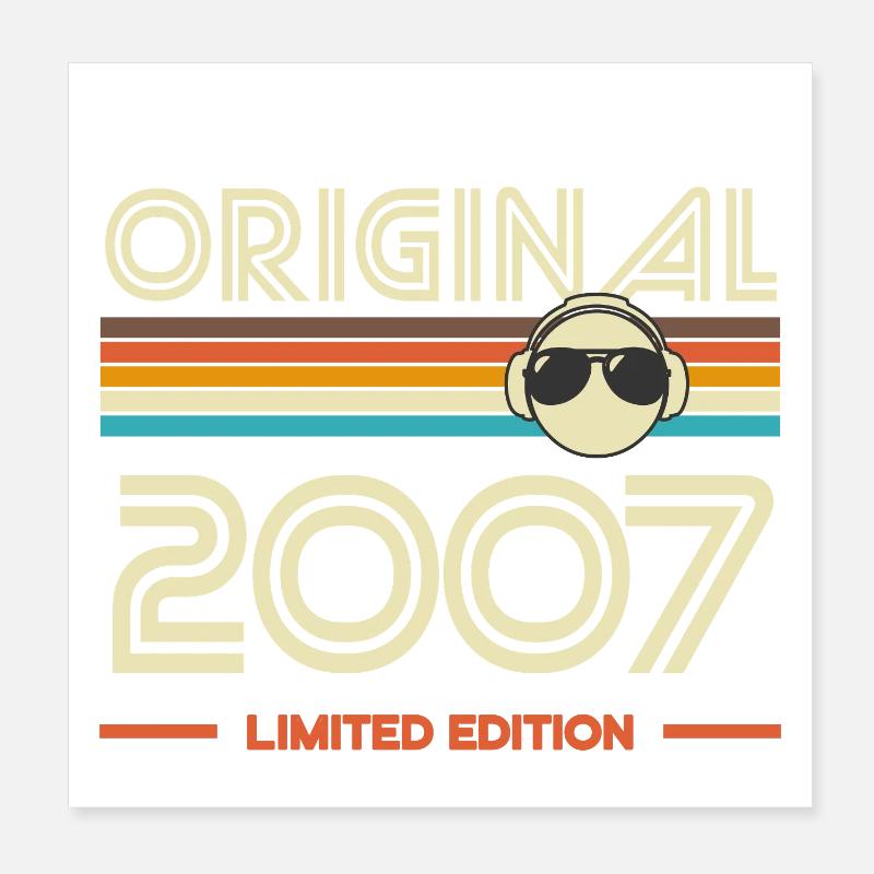 Original 2007 Edition Limitee Retro Stripes Poster 20 x 20 cm