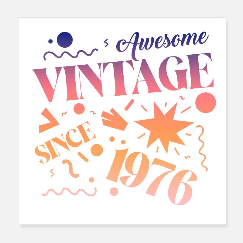 Vintage 1976 Poster 20x20 cm