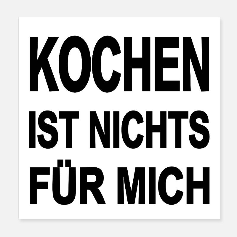 Kochen Poster 20x20 cm