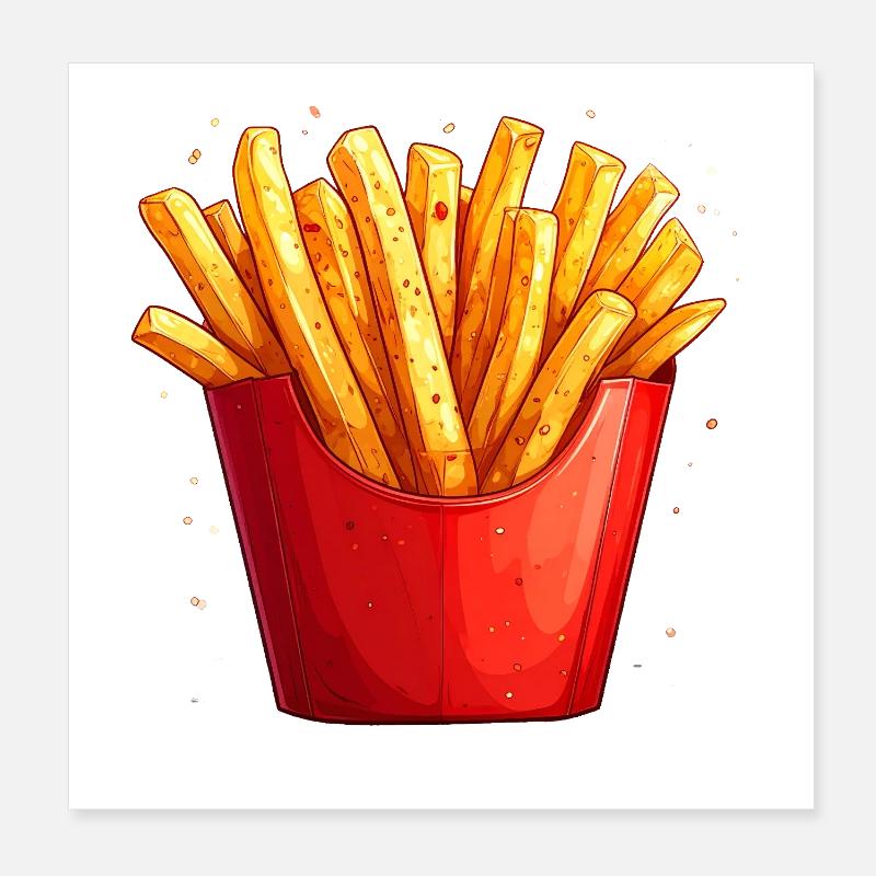 Pommes Poster 20x20 cm