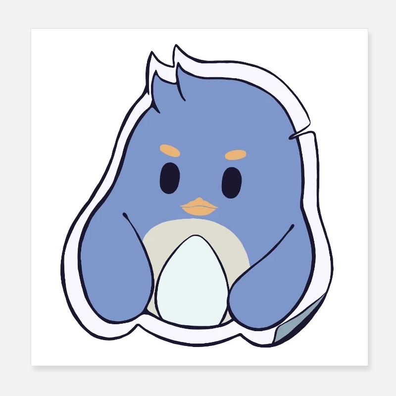 Pinguin Poster 20x20 cm