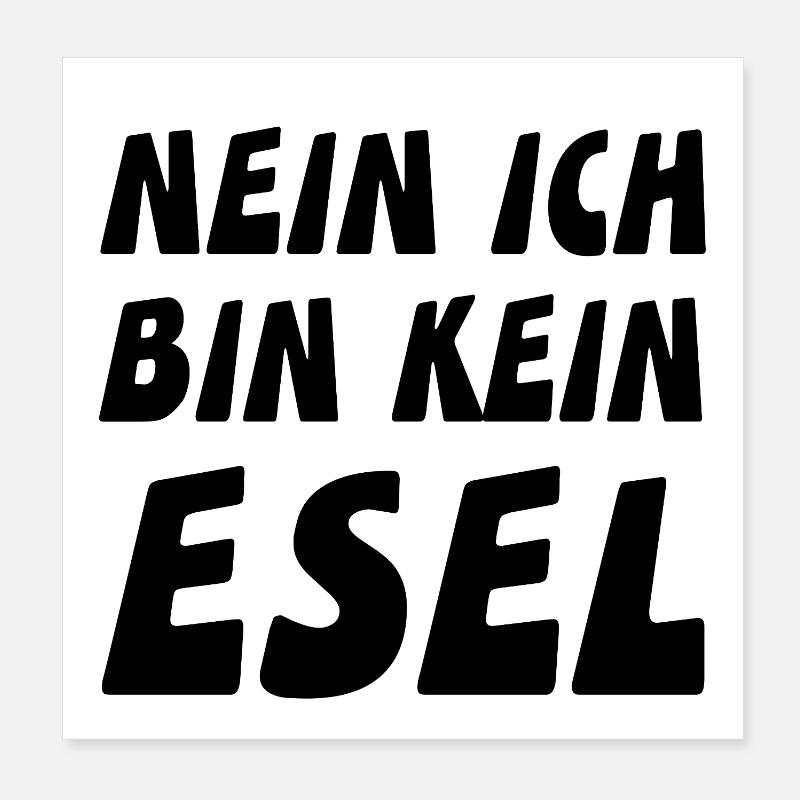 Esel Poster 20x20 cm