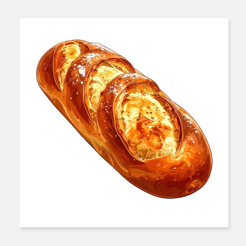 Bread or baguette Poster 8" x 8" (20x20 cm)