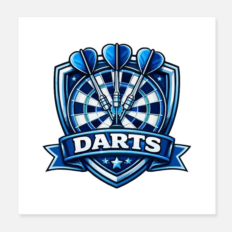 Logo du Bouclier Blue Darts Poster 20 x 20 cm
