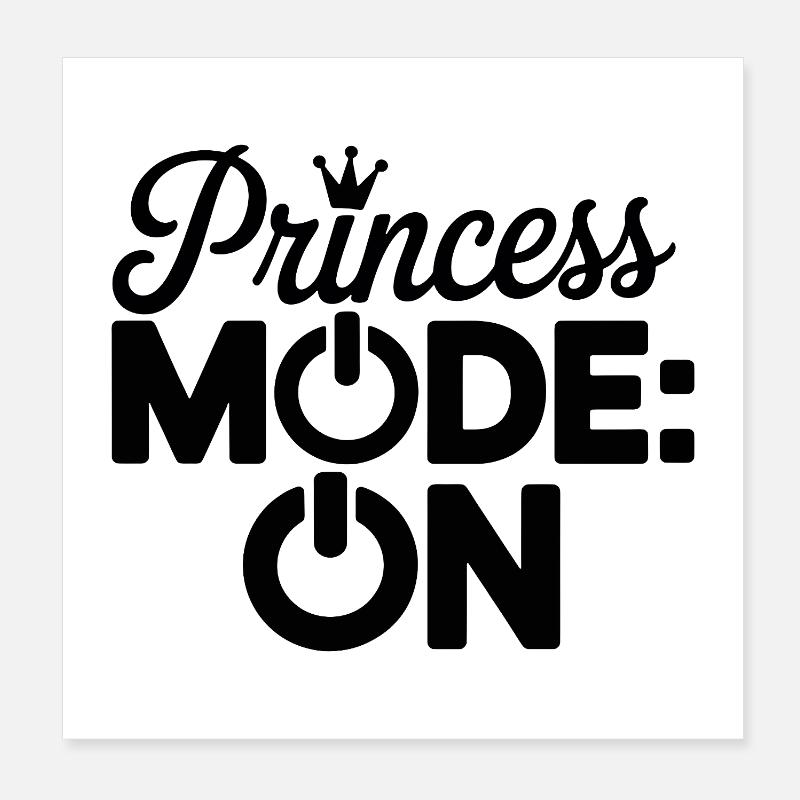 Prinzessin Modus Design Poster 20x20 cm