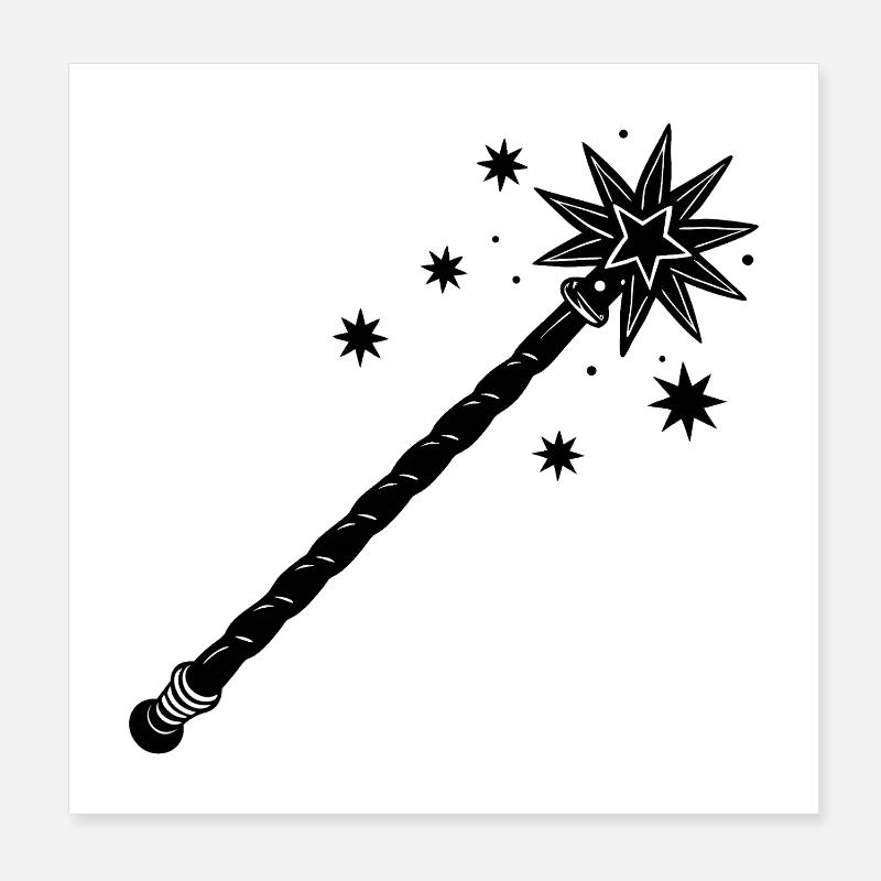 Magic wand Poster 8" x 8" (20x20 cm)