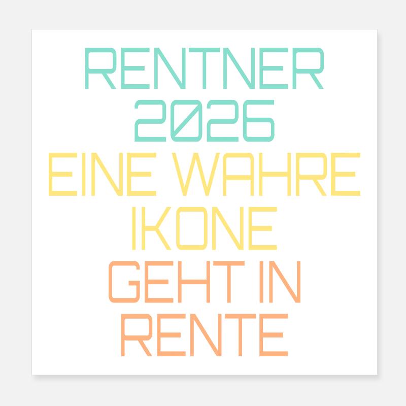 Retraite Icône 2026 Poster 20 x 20 cm