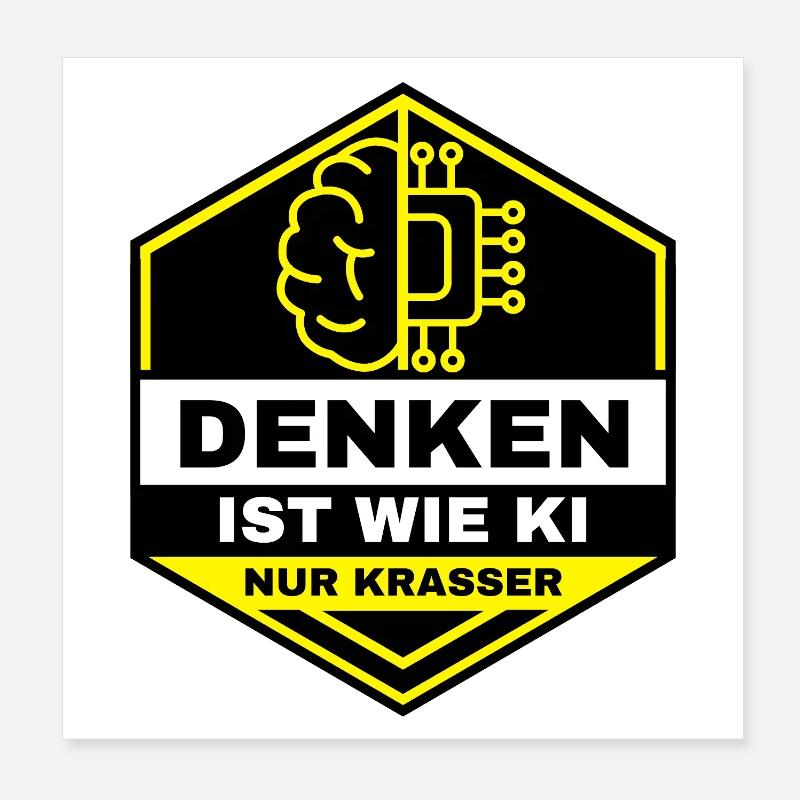 La pensée est comme l’IA – mais plus flagrante Poster 20 x 20 cm