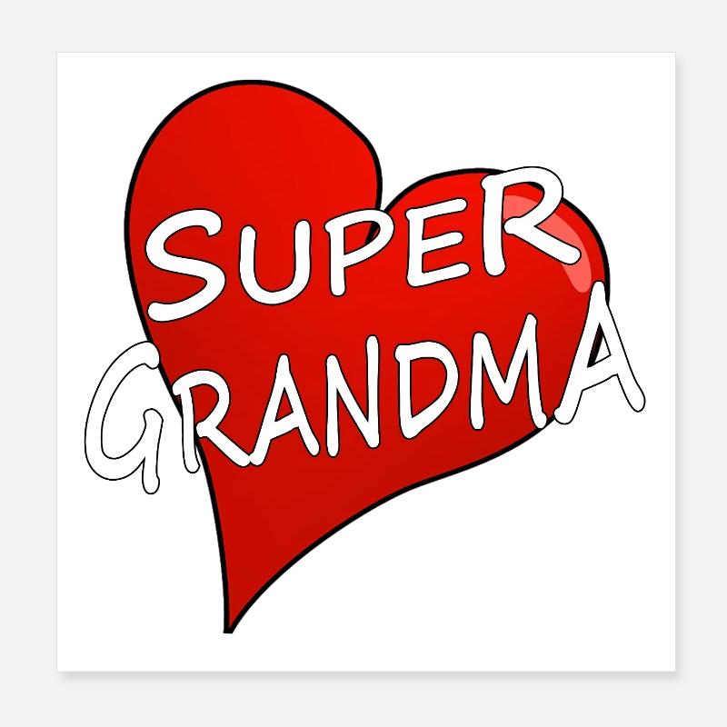 SUPER MAMIE Poster 20 x 20 cm