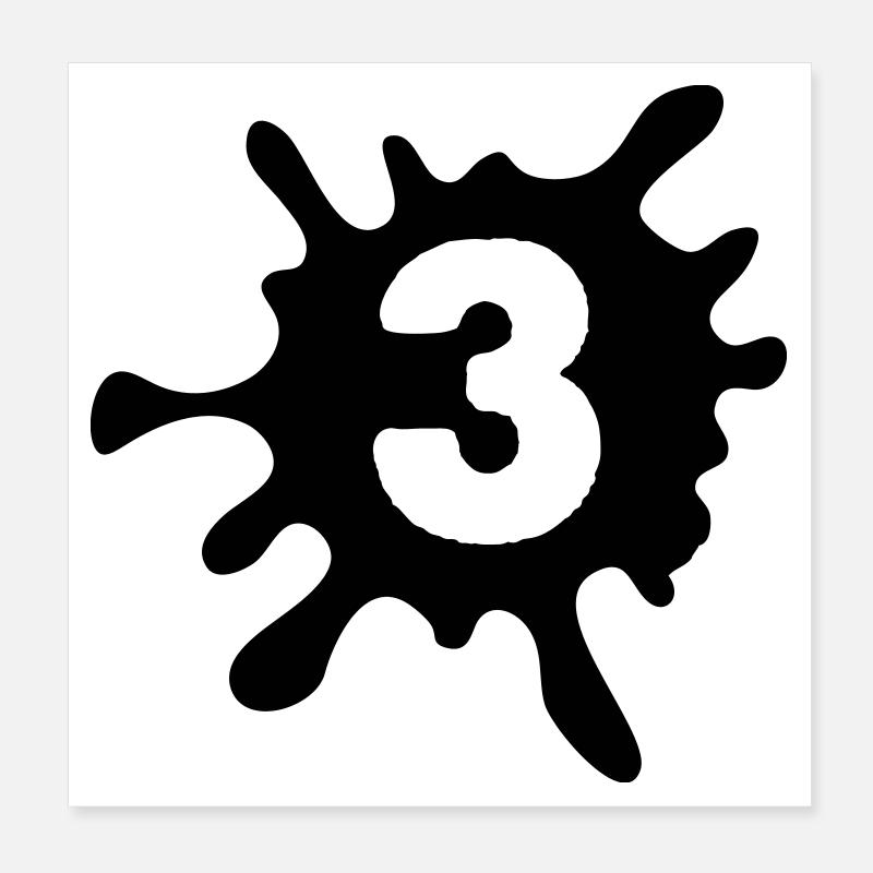 3 blobs Poster 8" x 8" (20x20 cm)