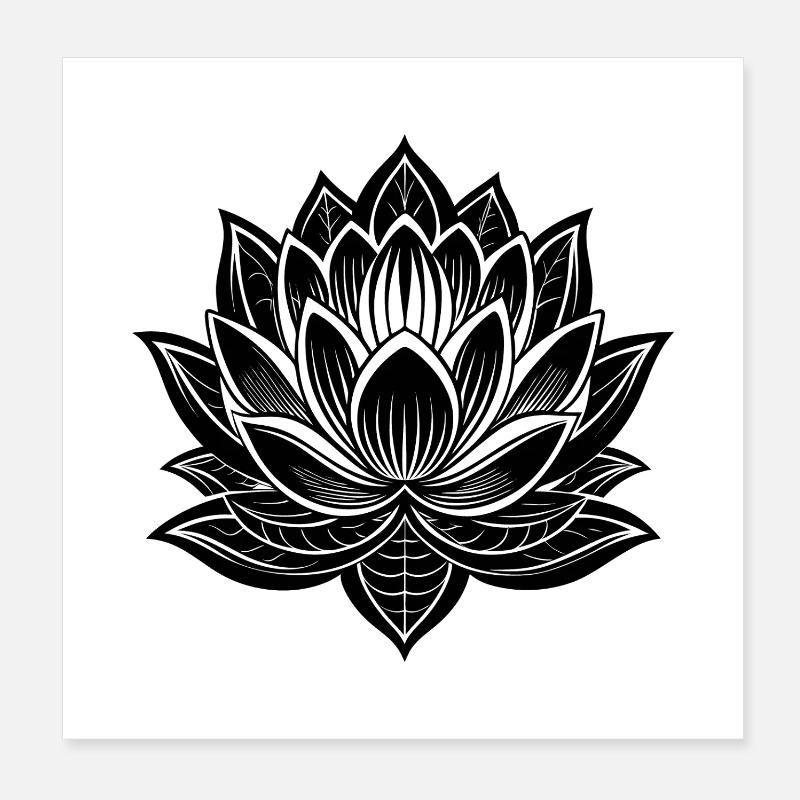 Lotusblume Poster 20x20 cm