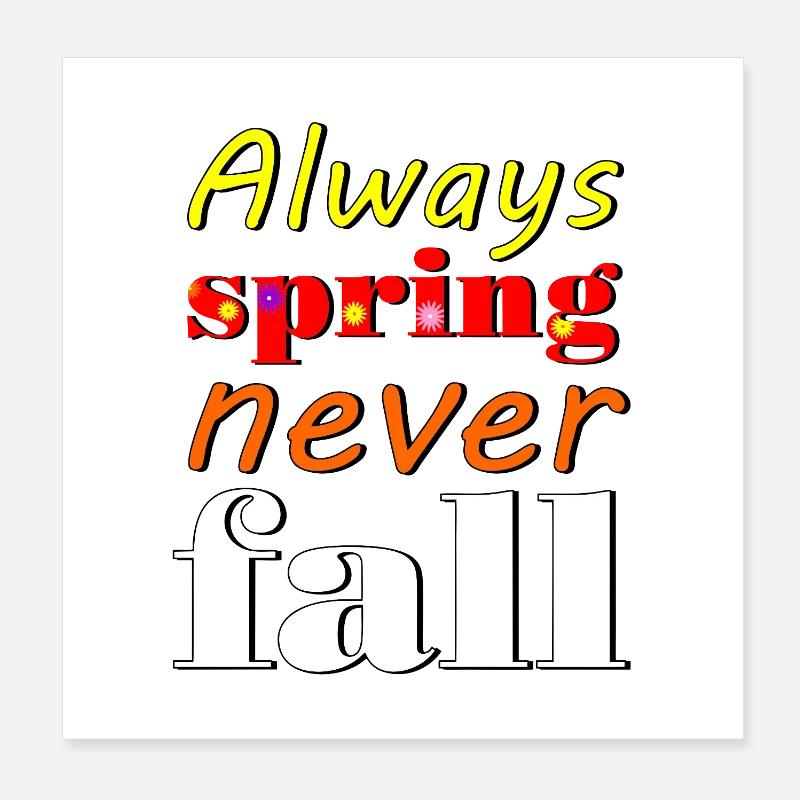 never Poster 20x20 cm