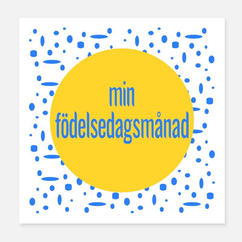 Mon mois d’anniversaire Poster 20 x 20 cm