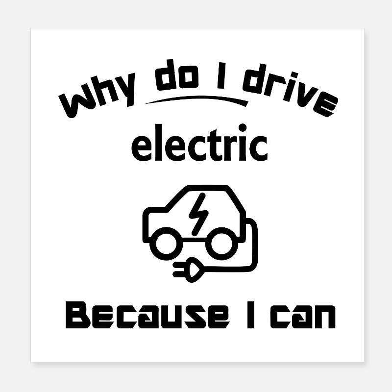 Les voitures électriques et l’avenir mobile Poster 20 x 20 cm