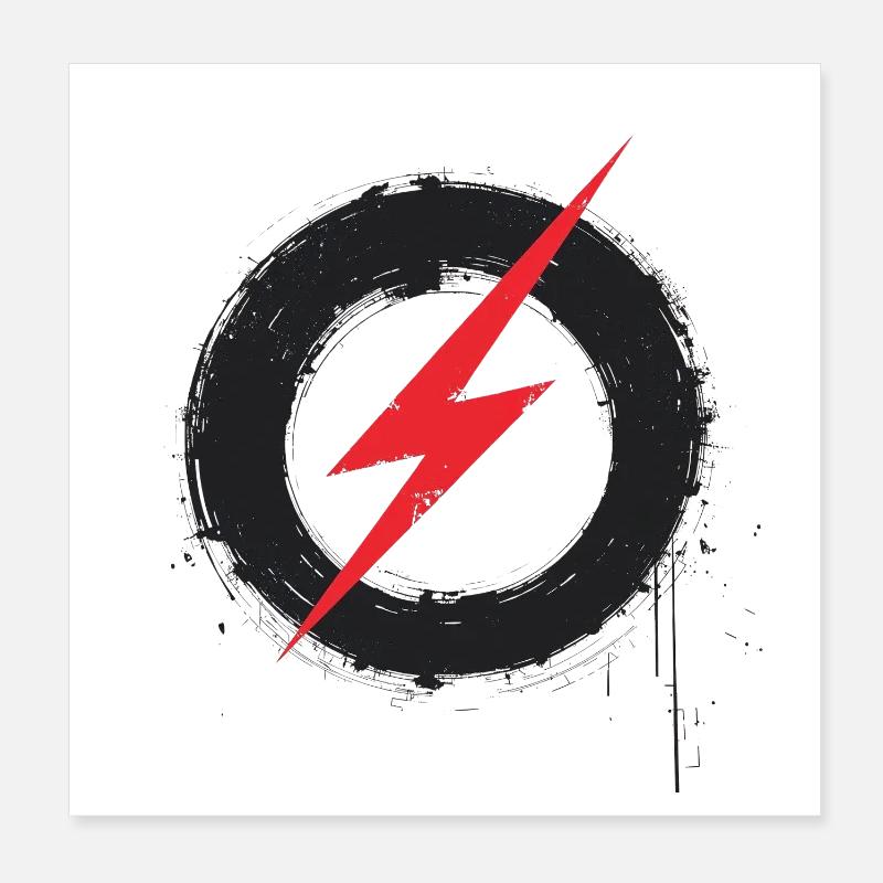 Digital Freedom - Retro Future Art Poster 8" x 8" (20x20 cm)