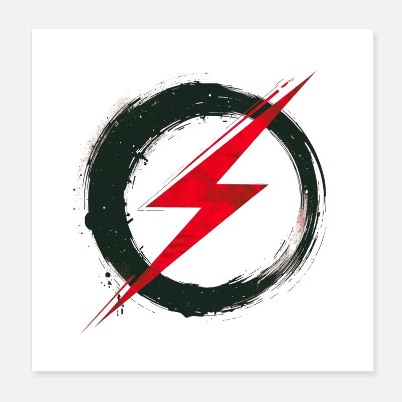 Digital Freedom - Retro Future Art Poster 20x20 cm