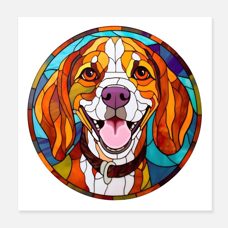 Foxhound d’Amérique Poster 20 x 20 cm