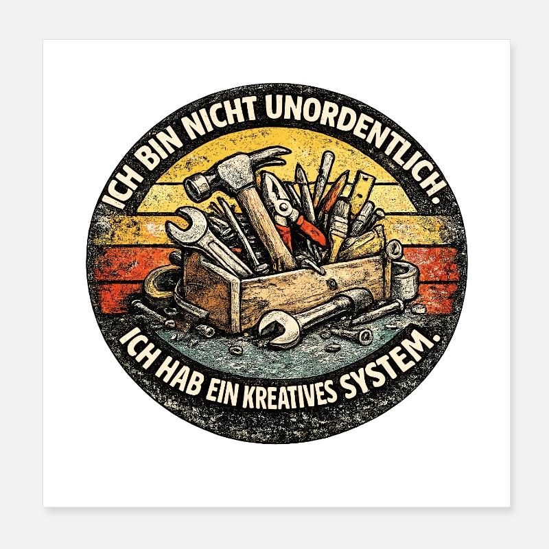 Creative system instead of disorder Poster 8" x 8" (20x20 cm)