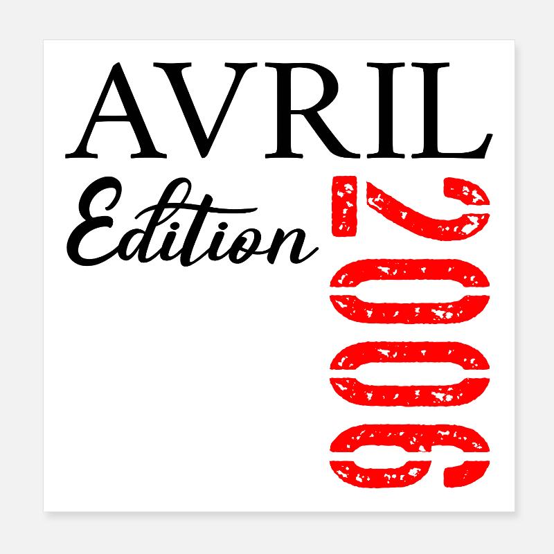 21e Anniversaire avril 2006 Poster 20 x 20 cm