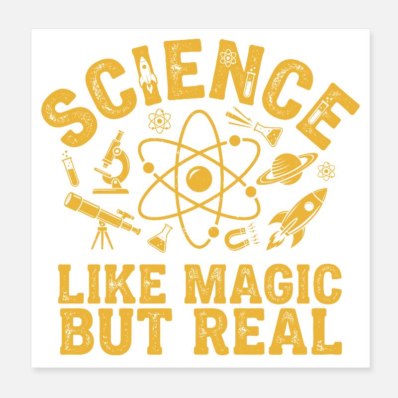 T-shirt scientifique pour les fans de science Poster 20 x 20 cm