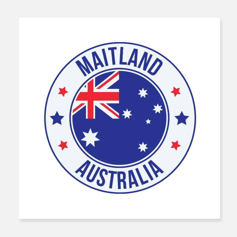 Maitland Australia Emblem Poster 8" x 8" (20x20 cm)