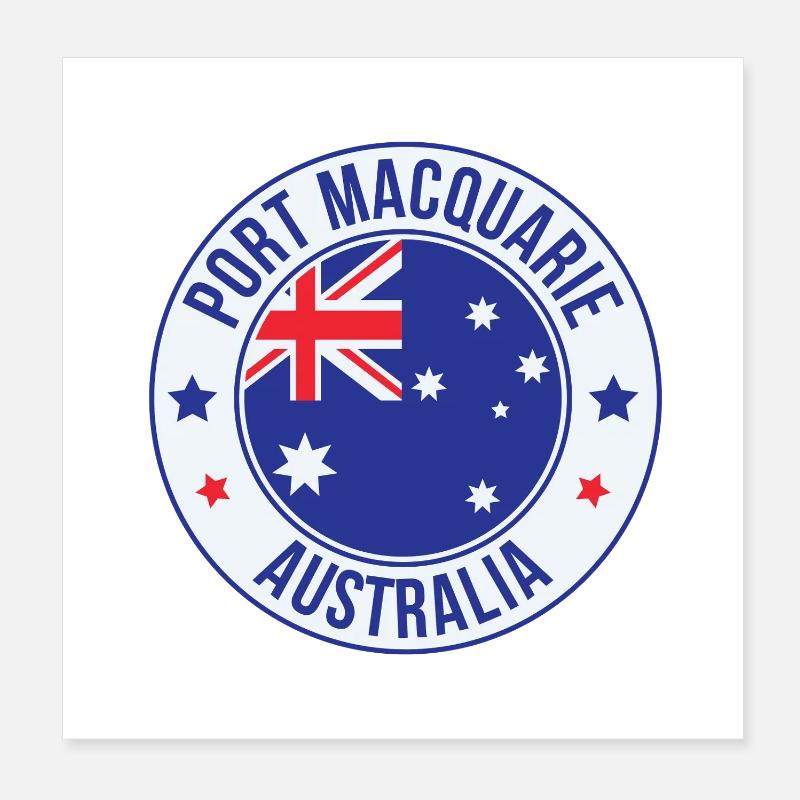 Emblème du cercle de Port Macquarie Poster 20 x 20 cm