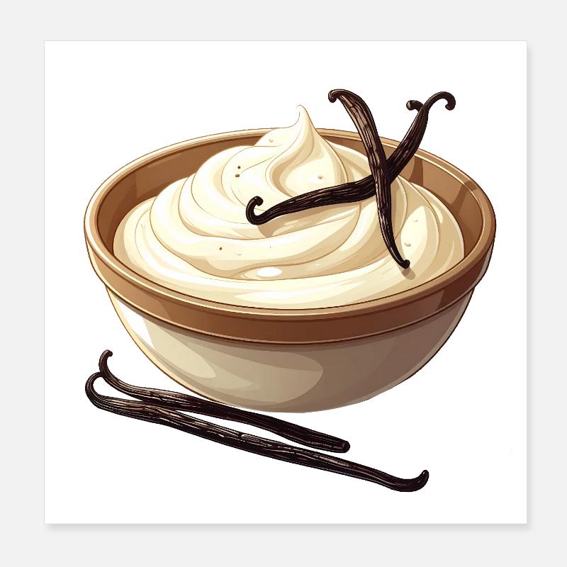 Vanilla yoghurt Poster 8" x 8" (20x20 cm)