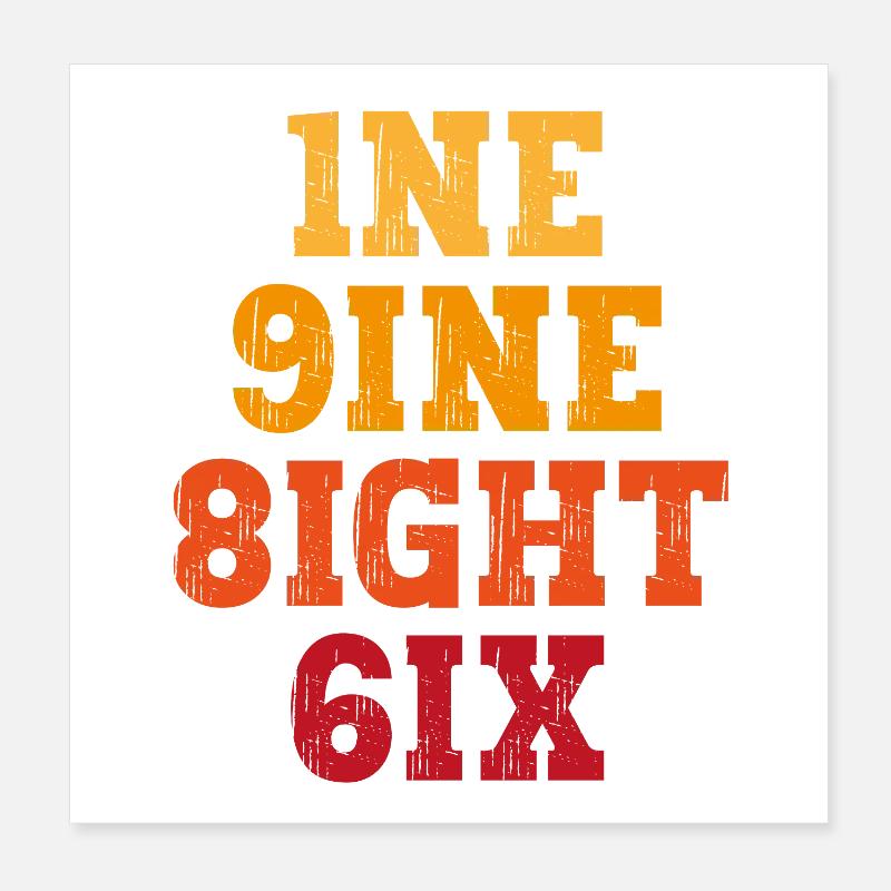 Millésime 1986 Poster 20 x 20 cm