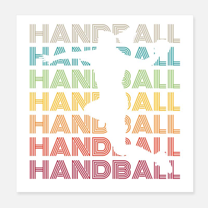 Handball player Poster 8" x 8" (20x20 cm)