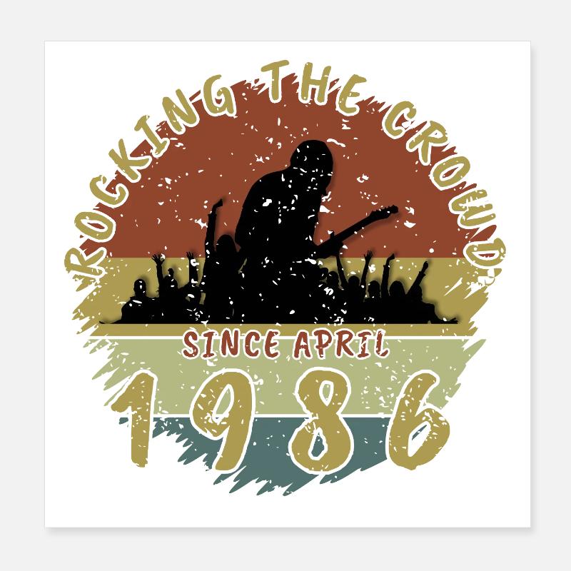 40. Geburtstag Rocking the crowd GIT 04/1986 Poster 20x20 cm