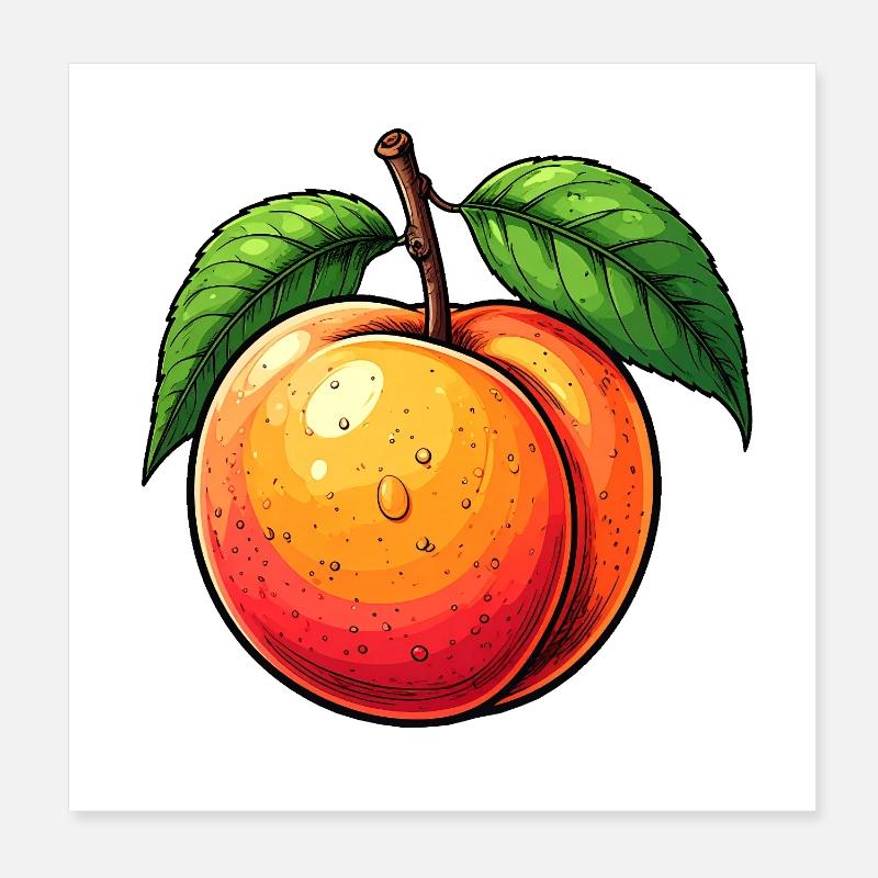 Pêche Poster 20 x 20 cm