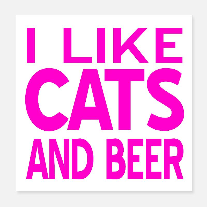 félin Poster 20 x 20 cm