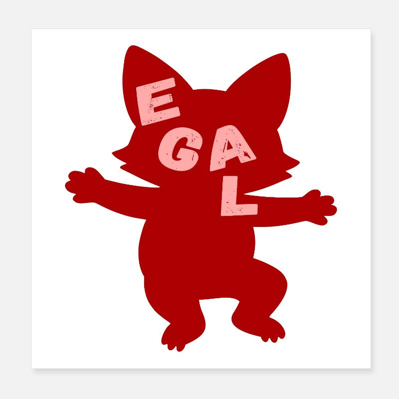 Fuchs Peu importe la légèreté Poster 20 x 20 cm