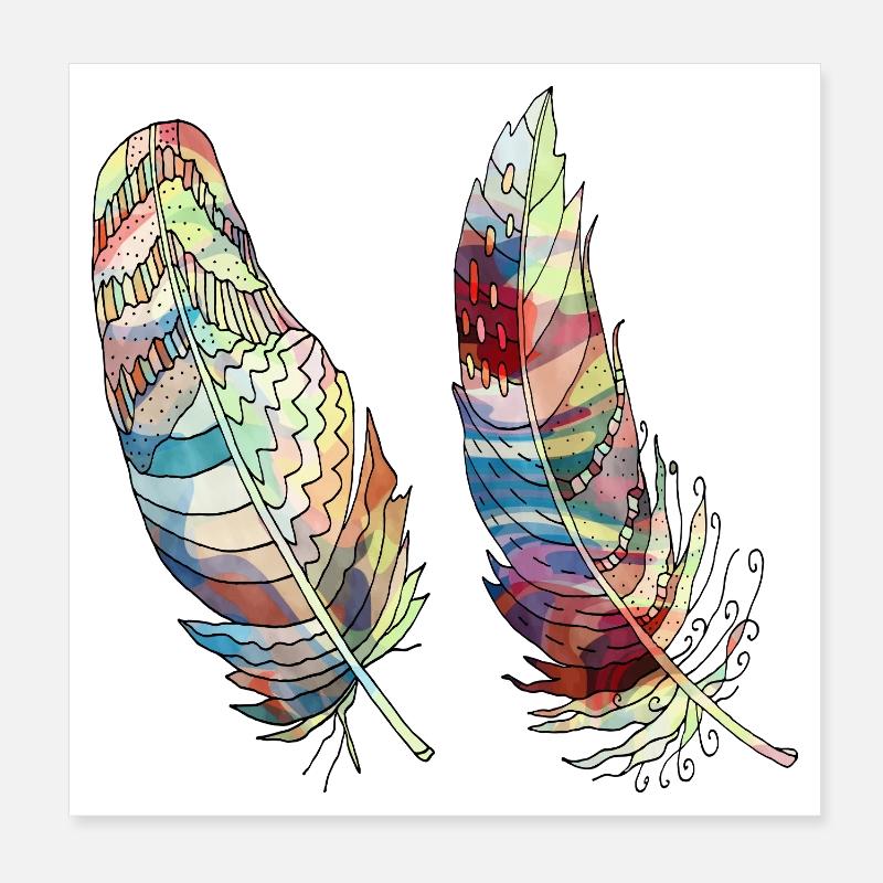 Feder Poster 20x20 cm