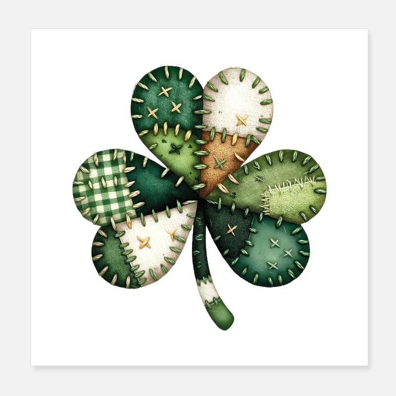 Kleeblatt st patricks day Poster 20x20 cm