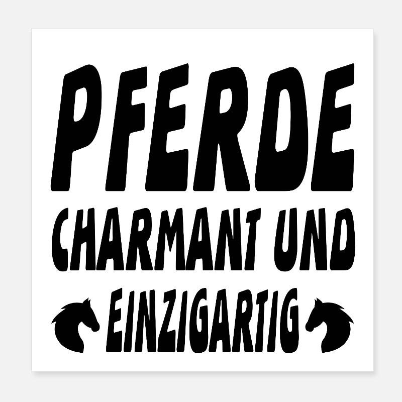 Chevaux Poster 20 x 20 cm
